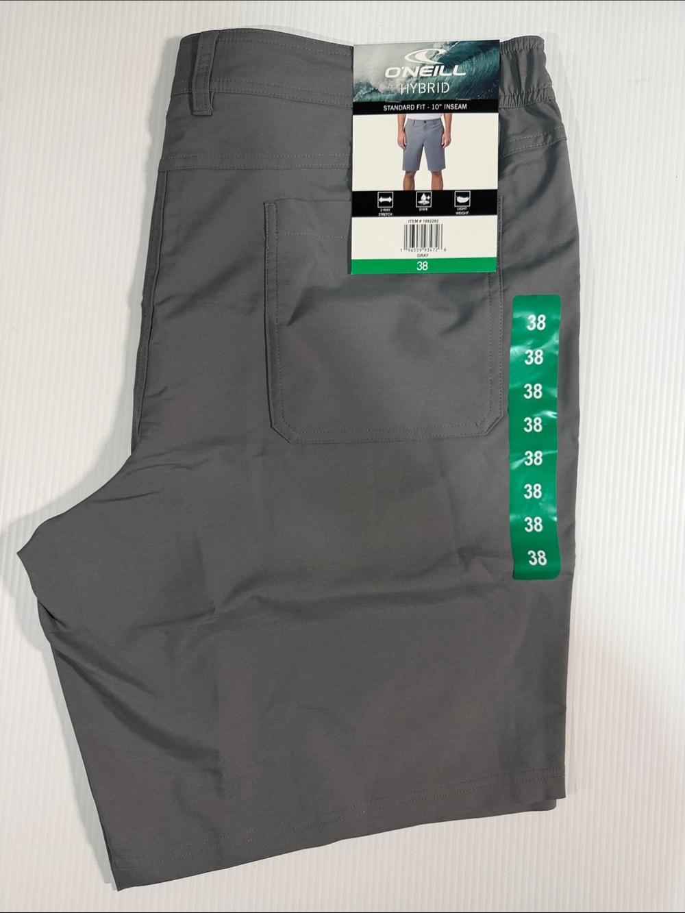 O'Neill Men's Gray Hybrid Shorts - Versatile Active Style size 39 New